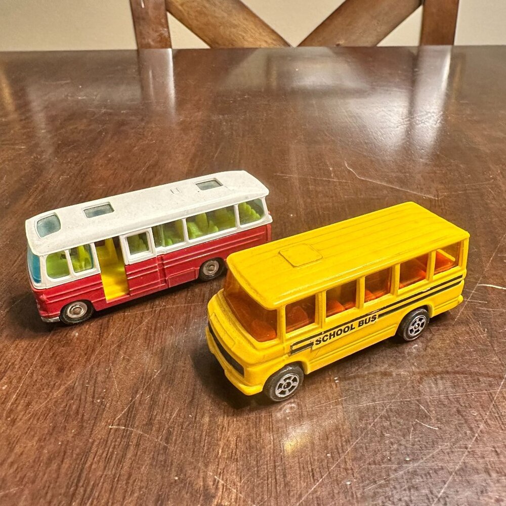 Vintage Corgi Juniors Diecast School Red Tour Bus Toys